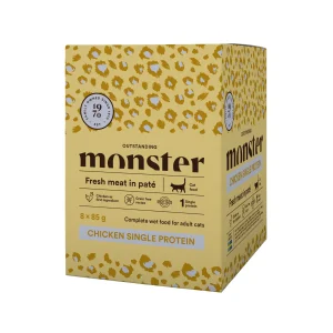 Monster Cat Pouches Adult Chicken 85 g 8-pack