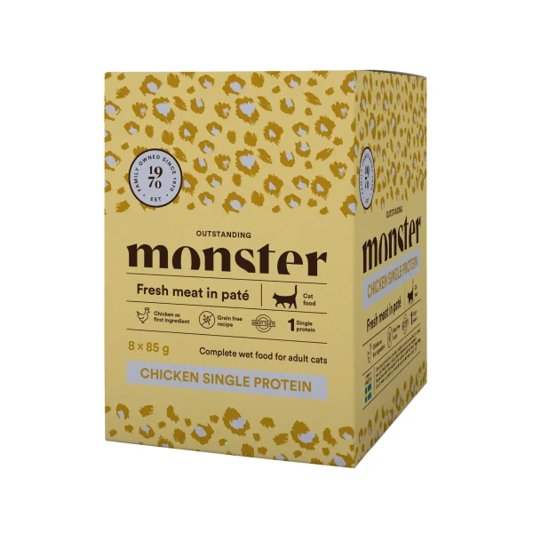 Monster Cat Pouches Adult Chicken 85 g 8-pack