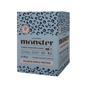Monster Cat Pouches Adult Salmon 85 g 8-pack