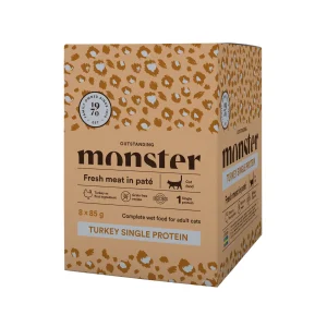 Monster Cat Pouches Adult Turkey 85 g 8-pack